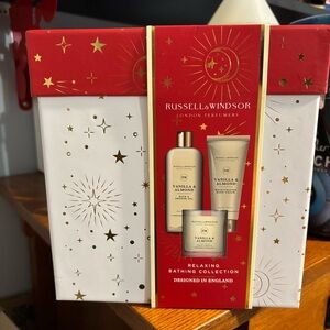 Russell and Windsor Vanilla & Almond Bathing Collection - 3 piece set New